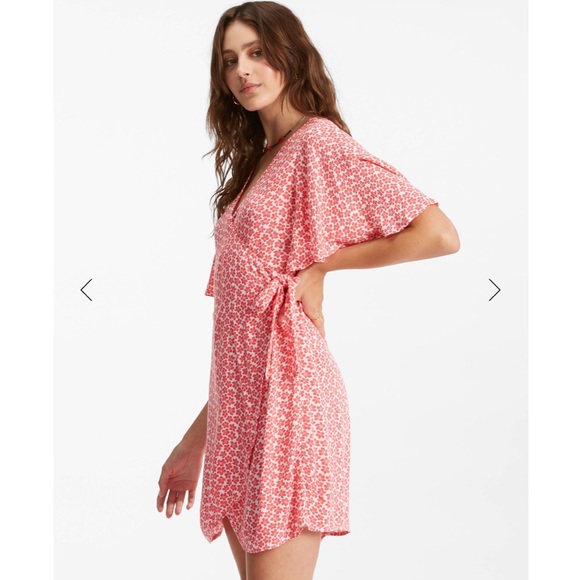 NWT Billabong All For You Mini Wrap Dress - Picture 4 of 8